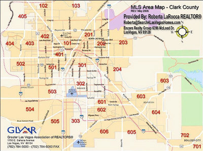 拉斯維加斯房地產協會的分區地圖。(吳維安提供)
